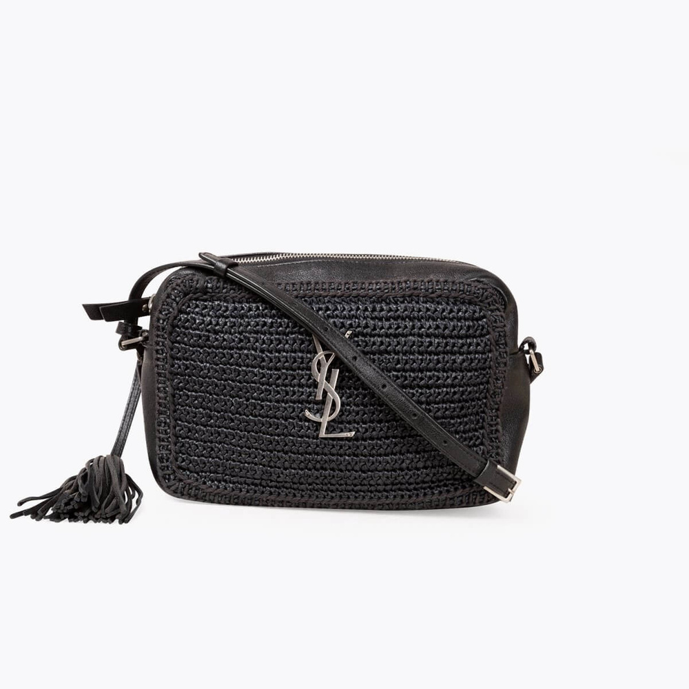 SAINT LAURENT Raffia Lou Camera Shoulder Bag A Retro Tale