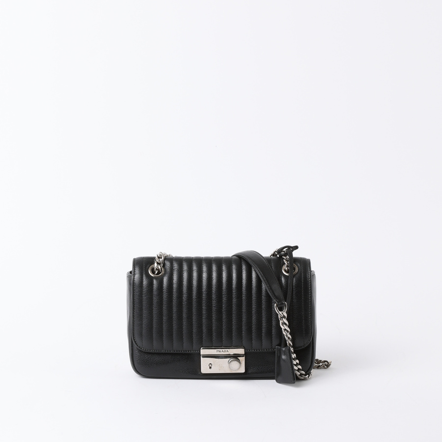 Vintage PRADA Vintage Vertical Chain Flap Bag | A Retro Tale