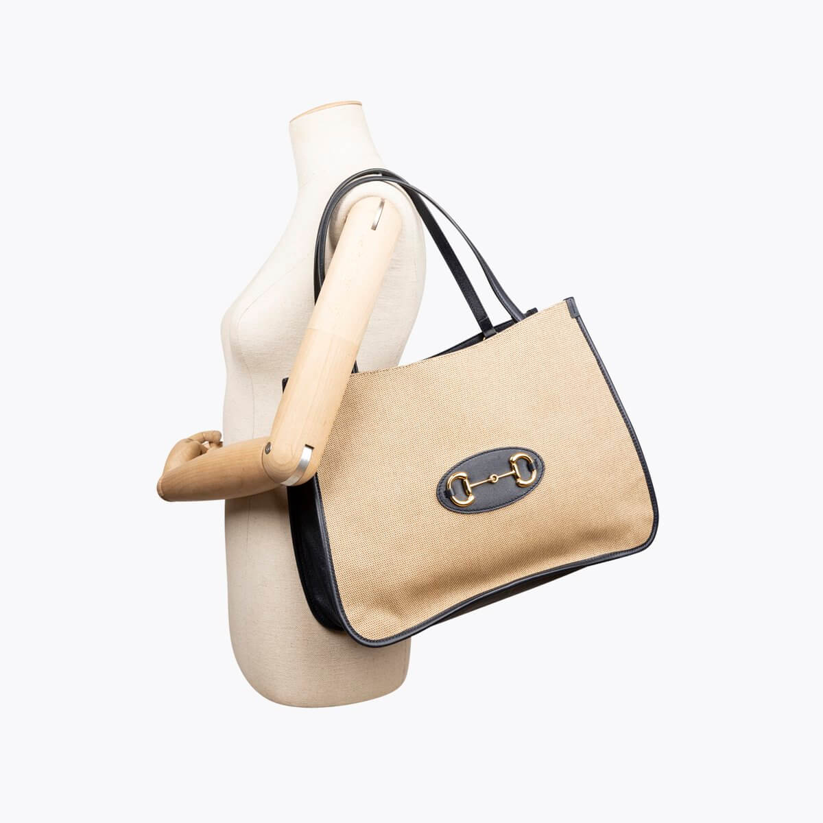 GUCCI Horsebit Tote Canvas Bag A Retro Tale