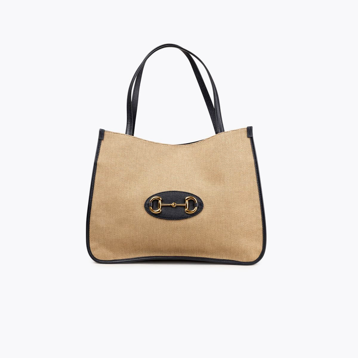 GUCCI Horsebit Tote Canvas Bag A Retro Tale