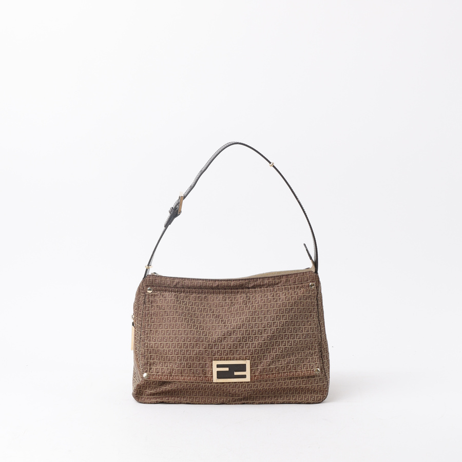 Vintage FENDI Zucchino Shoulder Bag - A Retro Tale