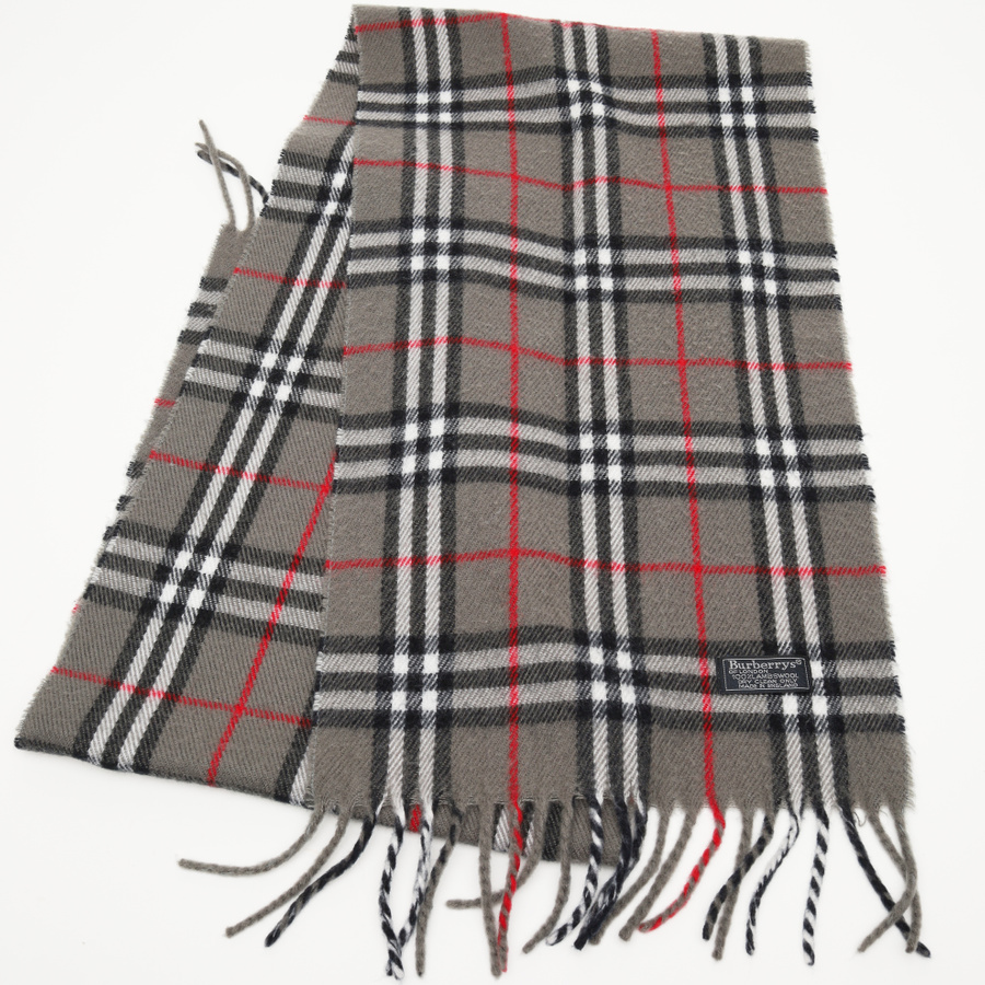 Burberry Vintage Nova Check Scarf Schal Rare Colour brown 90s