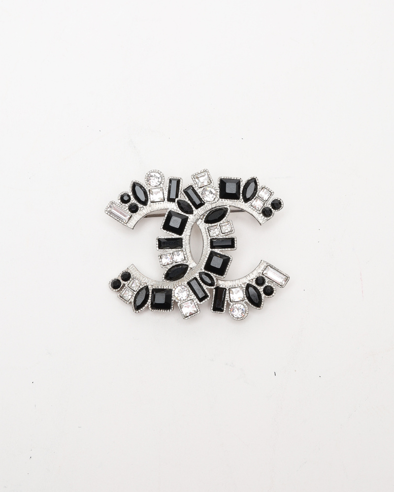 Vintage CHANEL Coco Mark Mixed Rhinestones Brooch - A Retro Tale