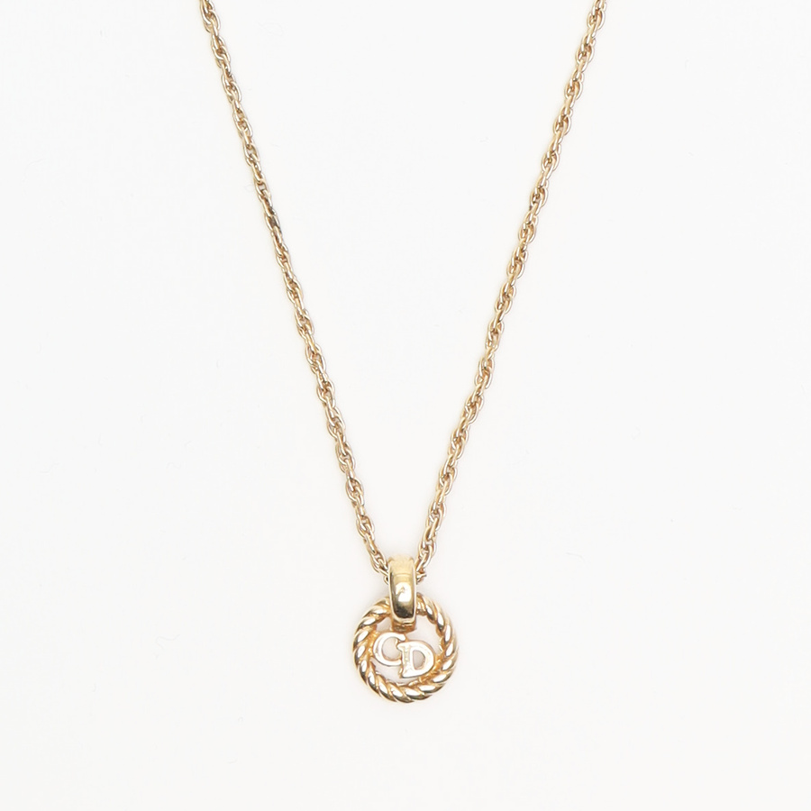 Vintage Christian Dior CD Twisted Logo Necklace - A Retro Tale