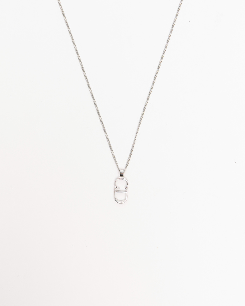 Vintage Christian Dior CD Logo Silver Necklace - A Retro Tale