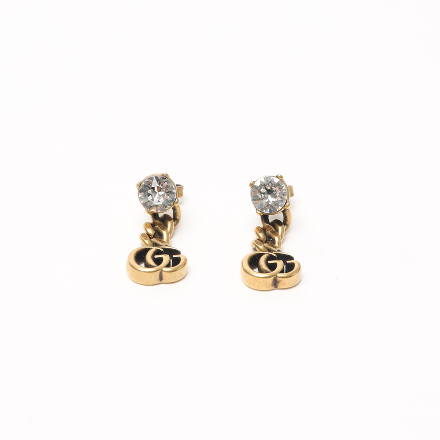 Vintage Gucci GG Rhinestone Earrings - A Retro Tale