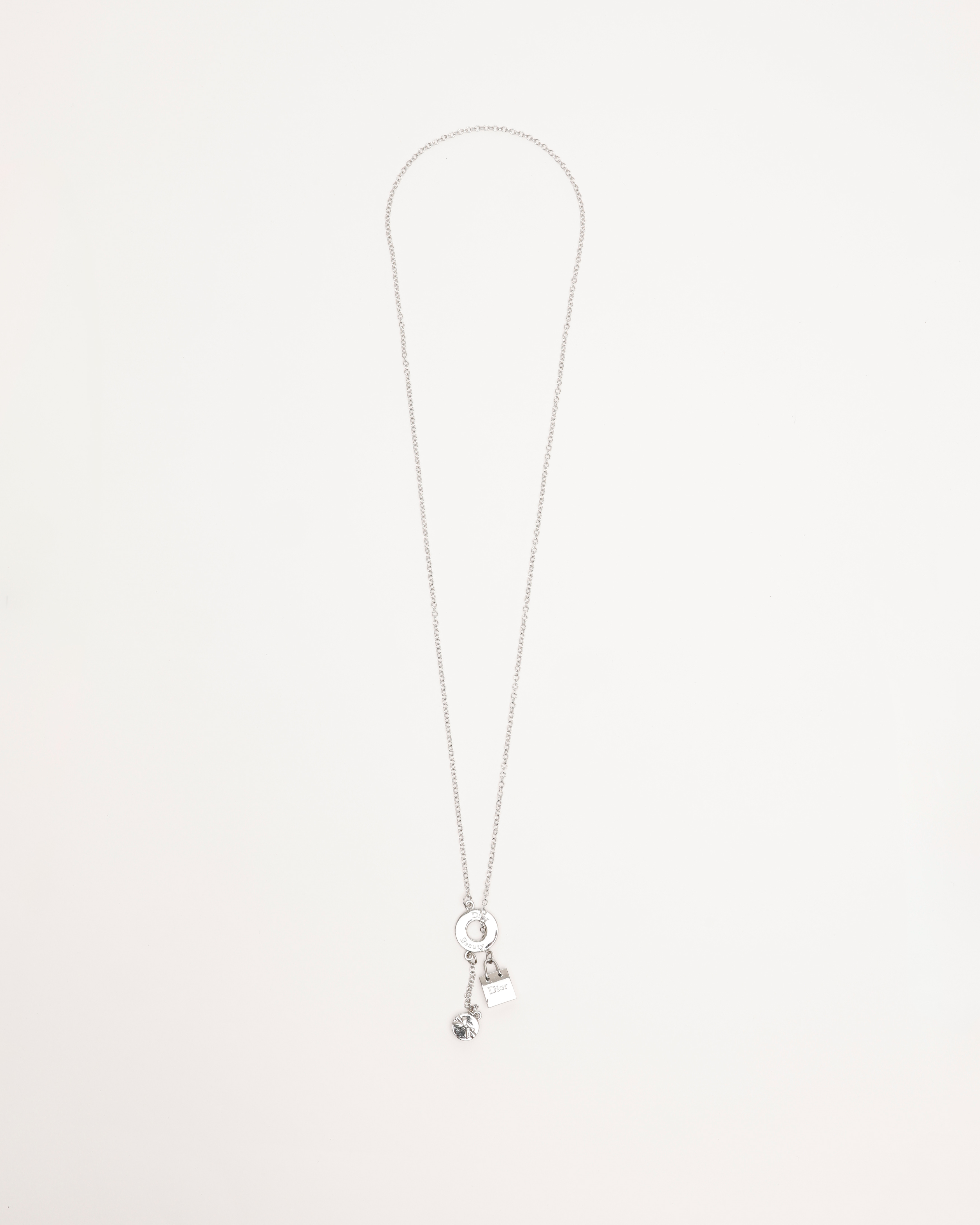 Vintage Christian Dior Silver-Tone Chainlink Necklace - A Retro Tale