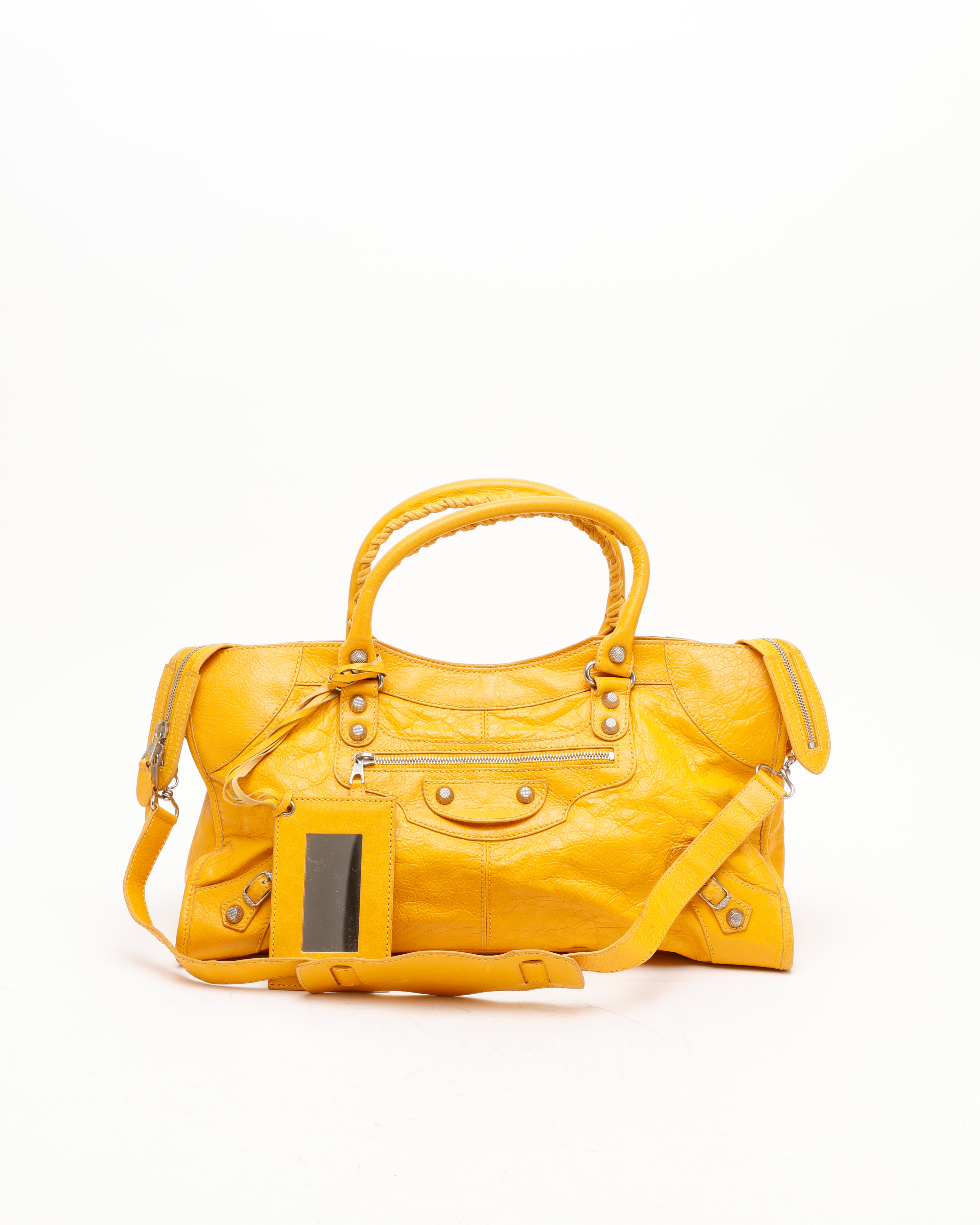 バッグ BALENCIAGA the city the part time yellow Vintage BALENCIAGA Giant Part Time Bag - A Retro Tale