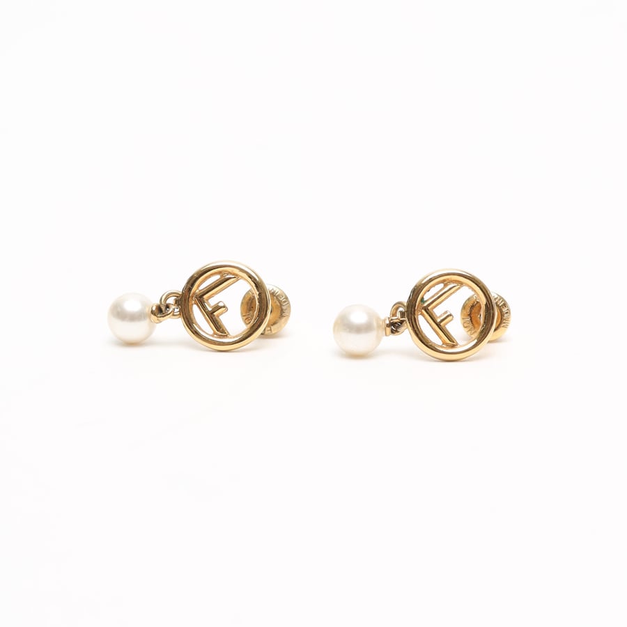 Vintage FENDI F is Fendi Pearl Drop Earrings - A Retro Tale