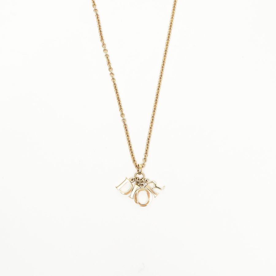 Vintage Christian Dior Logo Charm Necklace - A Retro Tale