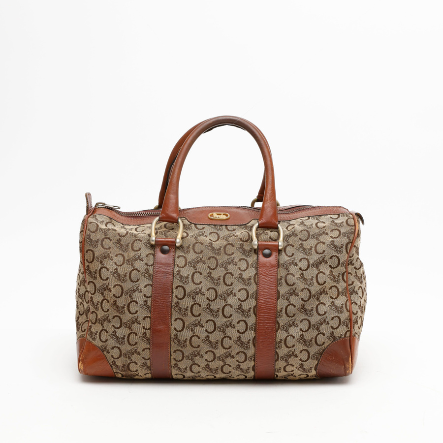 Vintage Céline C Horse Carriage Macadam Boston Bag - A Retro Tale