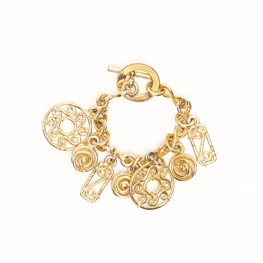 ♡ CELINE ♡ Vintage ♡ charm bracelet Celine 1990s Planet Arc De Triomphe Charm Bracelet – Vintage