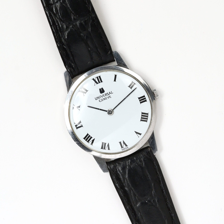 Vintage Universal Genève White Shadow 35mm Ref 842101 Watch A Retro Tale