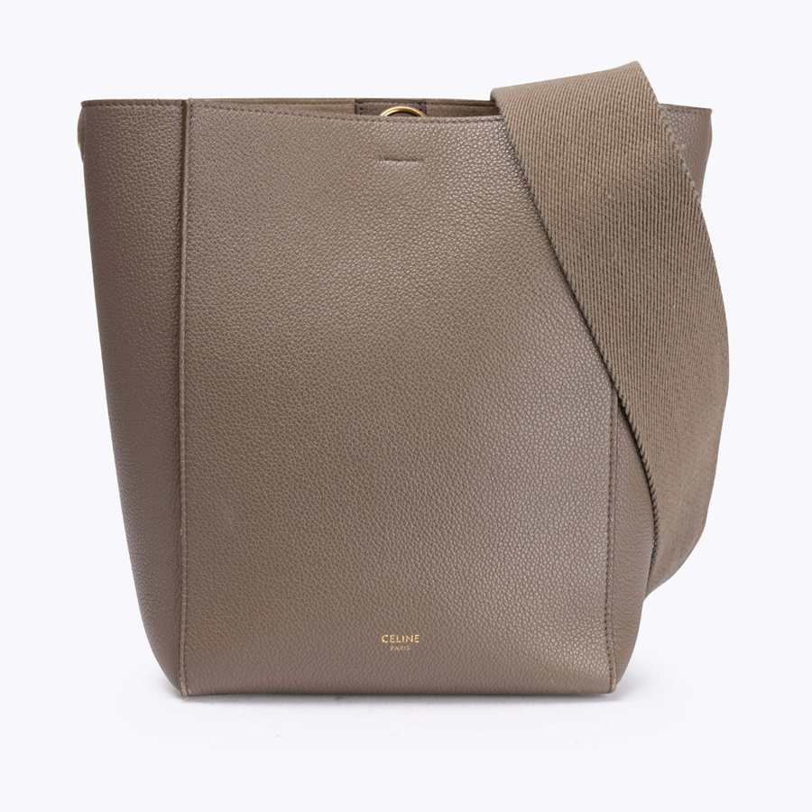 SANGLE SEAU BUCKET 24 BAG PEANUT BROWN CALFSKIN