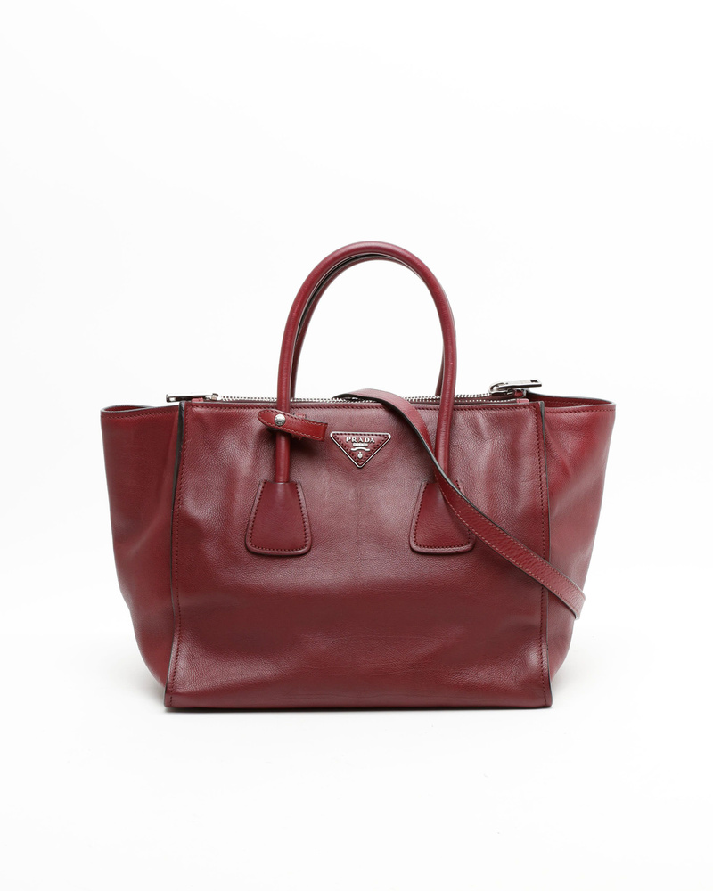 Vintage Prada Glace Calf Twin Pocket Bag - A Retro Tale