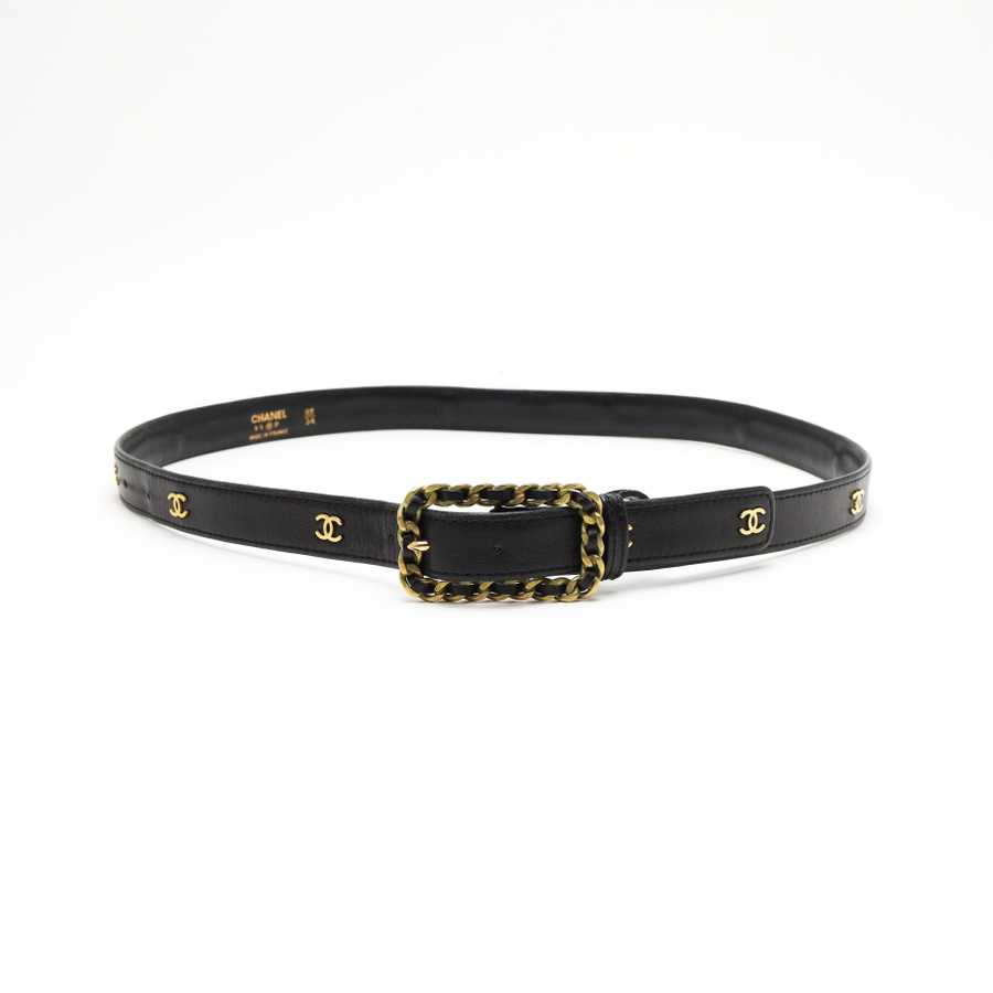 小物 CHANEL vintage belt Chanel Rare Vintage Gold Metal Spell Out Coco Chanel Chain Belt