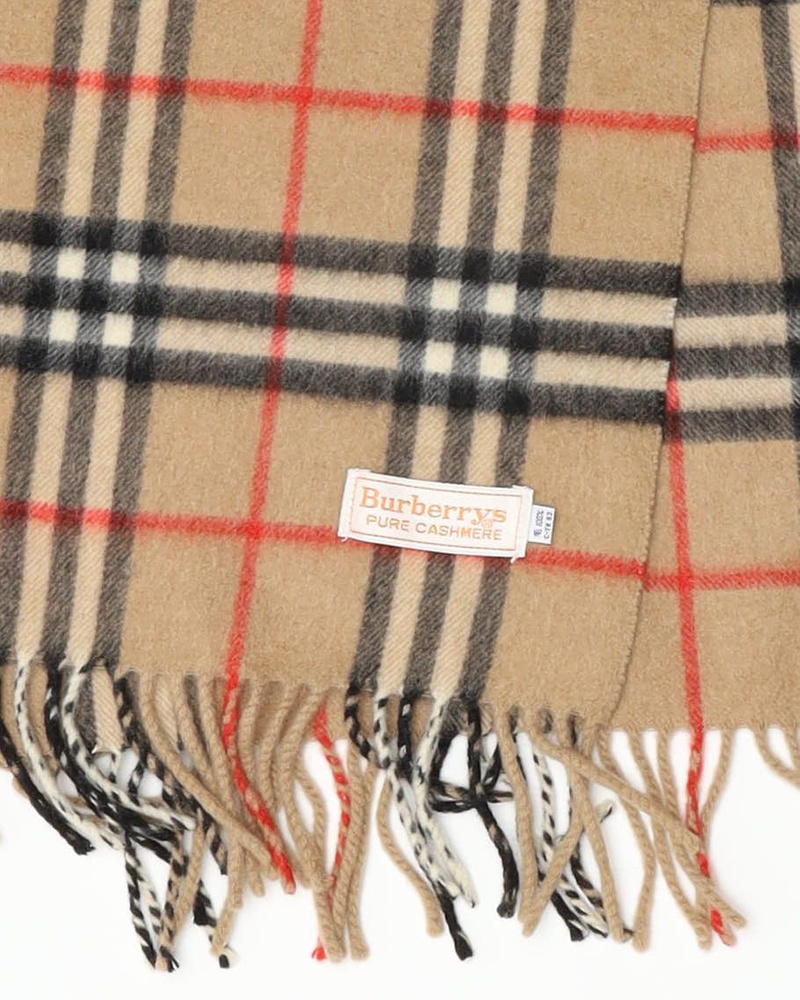 Vintage Burberry Nova Check Cashmere Scarf - A Retro Tale