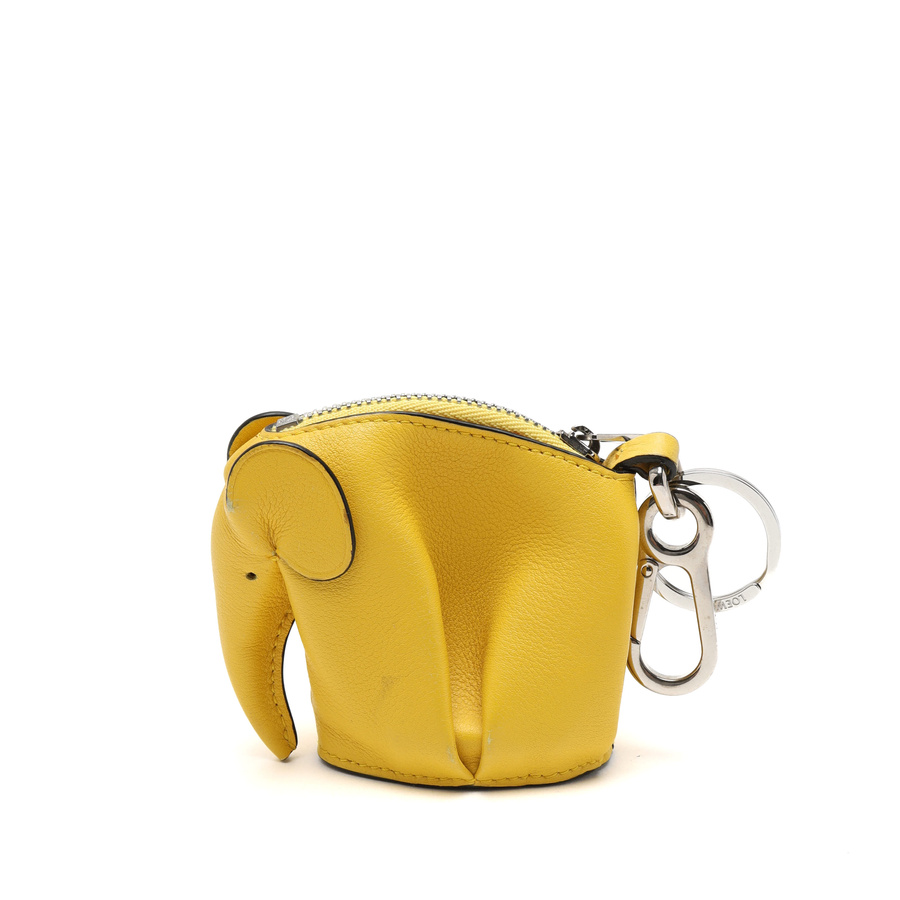 Vintage Loewe Elephant Charm in Calfskin - A Retro Tale