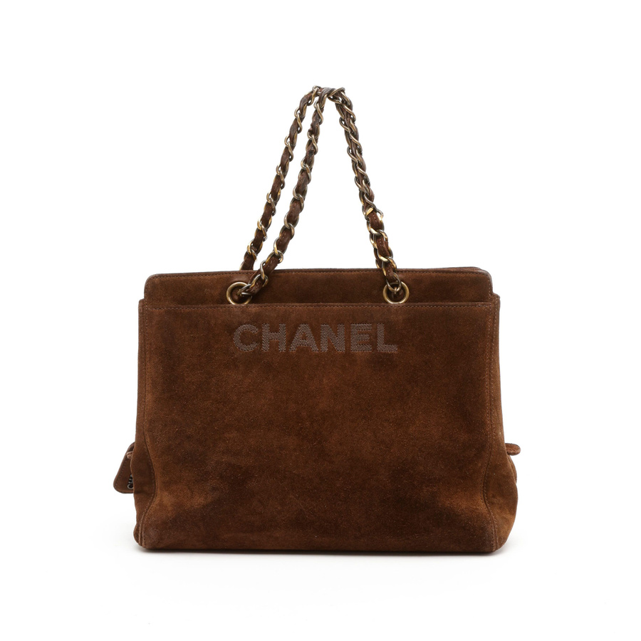 Vintage Chanel Suede CC Chain Bag - A Retro Tale - 838-21710