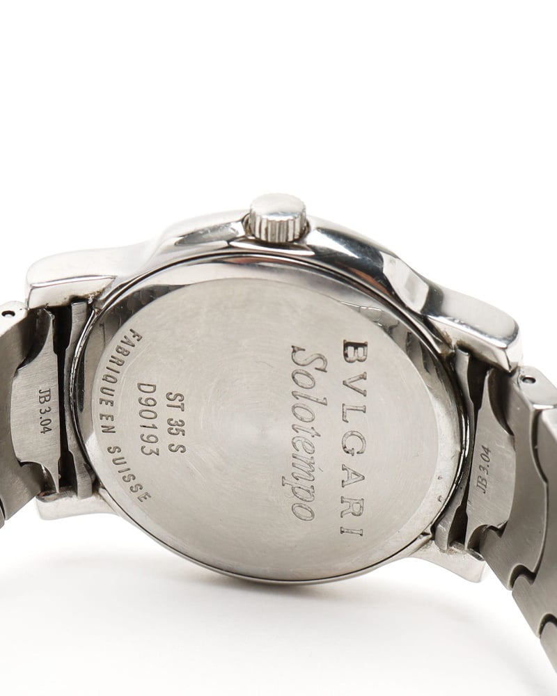 BVLGARI Solotempo ST35S アナログ 腕時計 White Vintage Bvlgari Solotempo 35mm Ref ST35S Watch - A Retro Tale