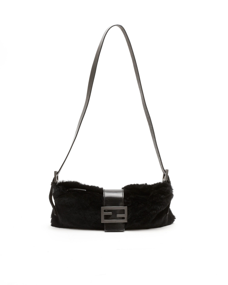Vintage Fendi FF Fur Bag Classic Handbag - 839-37374
