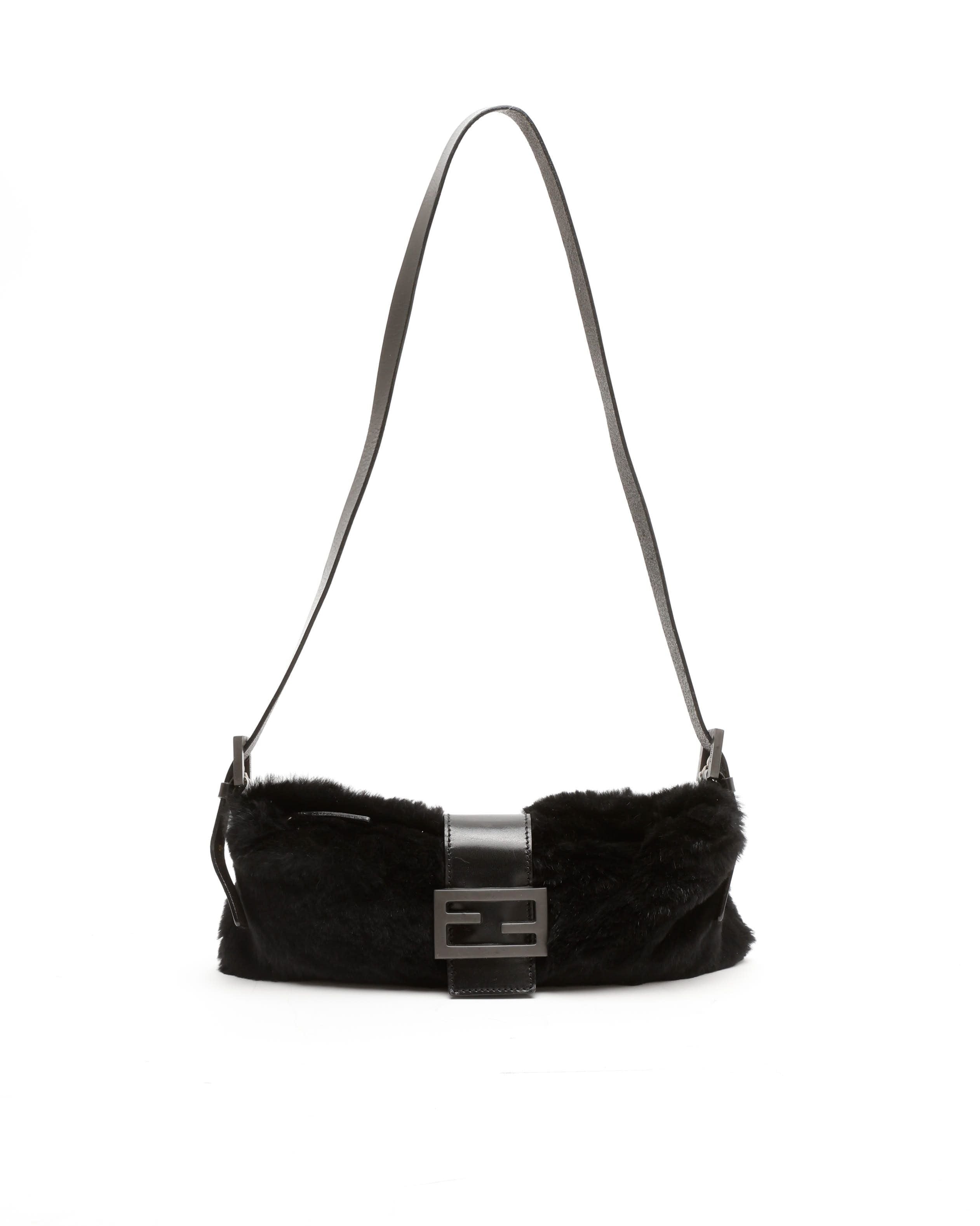 Vintage Fendi FF Fur Bag Classic Handbag - 839-37374