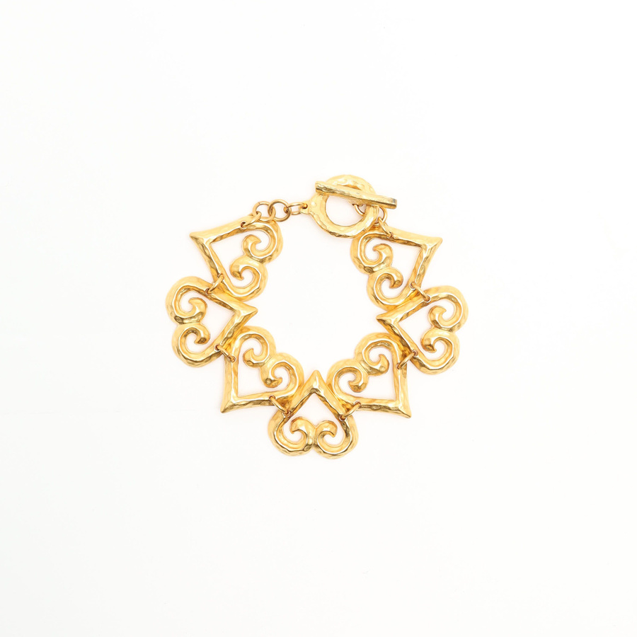 Vintage Saint Laurent Heart Bracelet - 842-28612