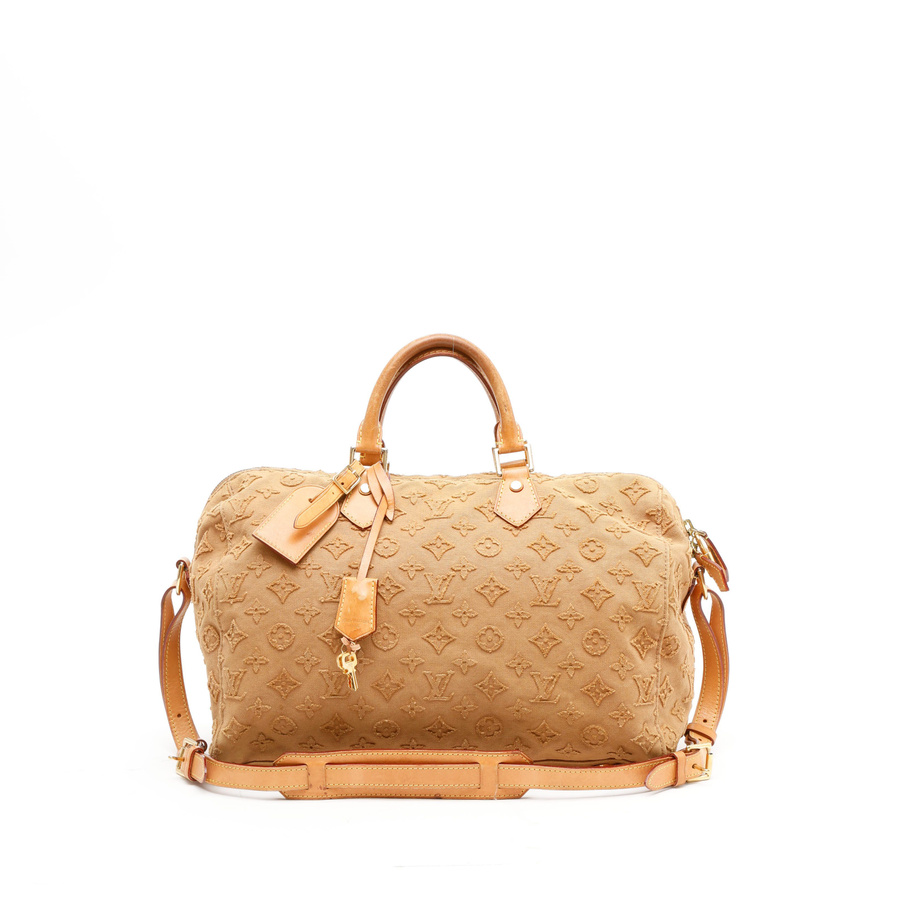 Vintage Louis Vuitton Monogram Denim Stone Speedy 35 Bag - WZ575558