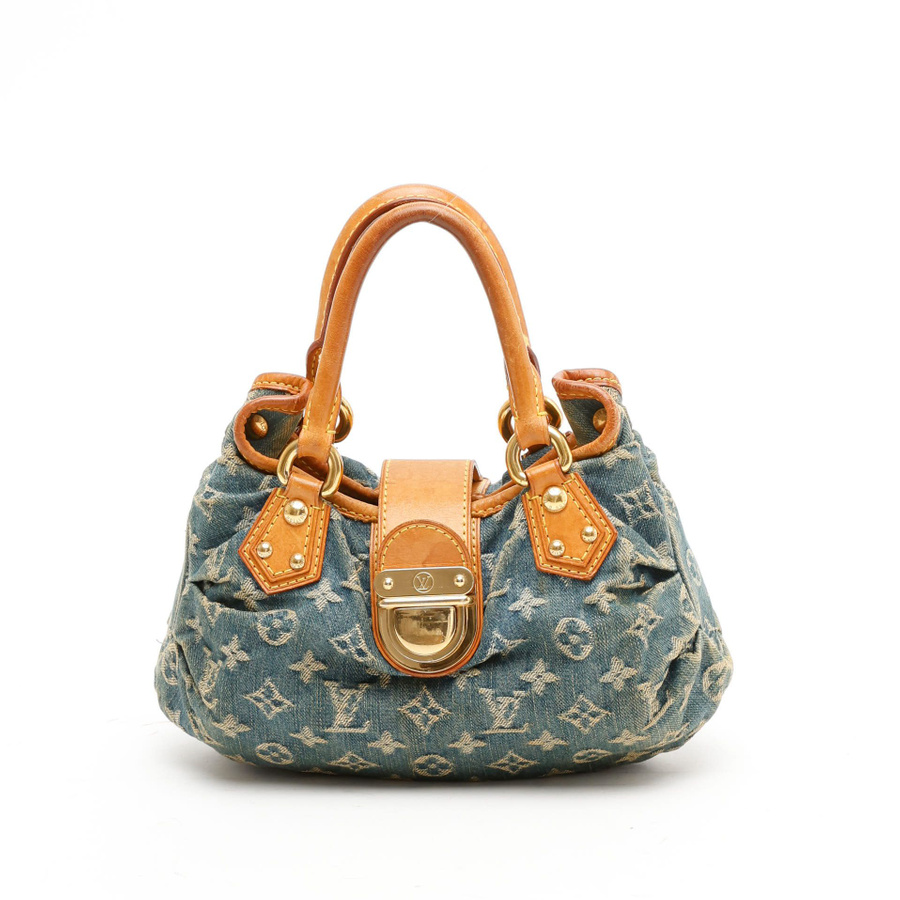 Vintage Louis Vuitton Monogram Denim Pleaty Handbag - 840-30498