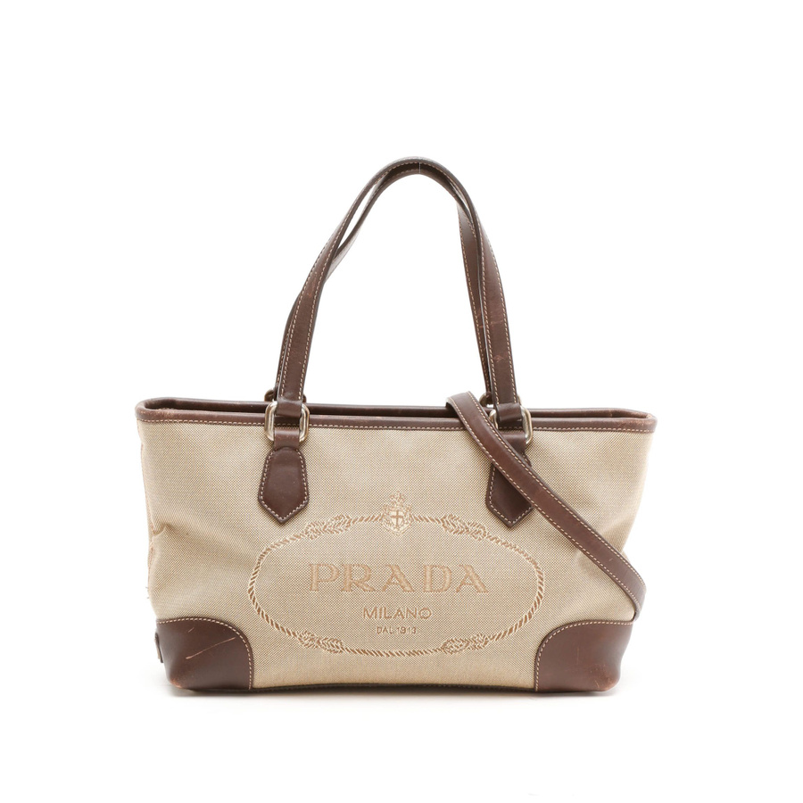 Vintage Prada Logo Jaquard Bag - 849-24072