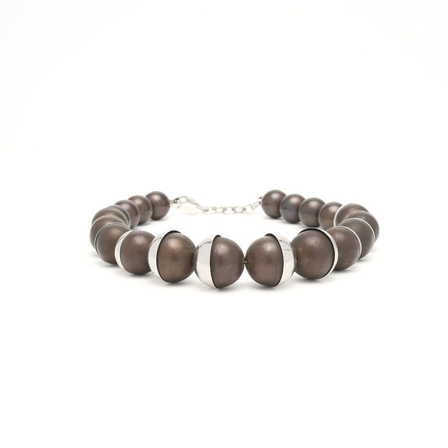 Vintage Saint Laurent Beads and Silver Necklace - WZ601481