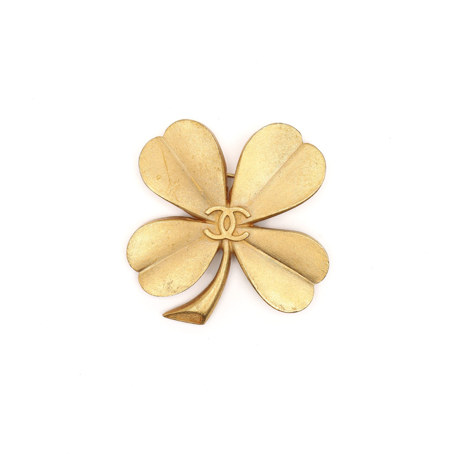 Vintage Chanel CC Clover Brooch - A4173335