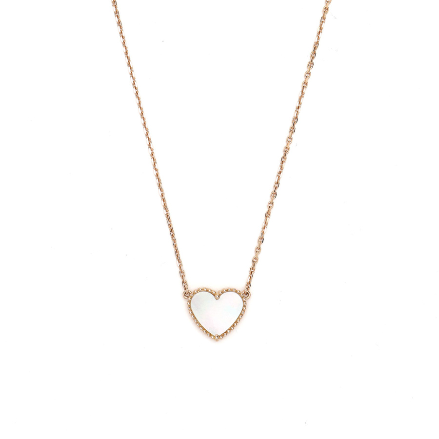 Vintage Van Cleef & Arpels Lucky Hearts Mother of Pearl Necklace
