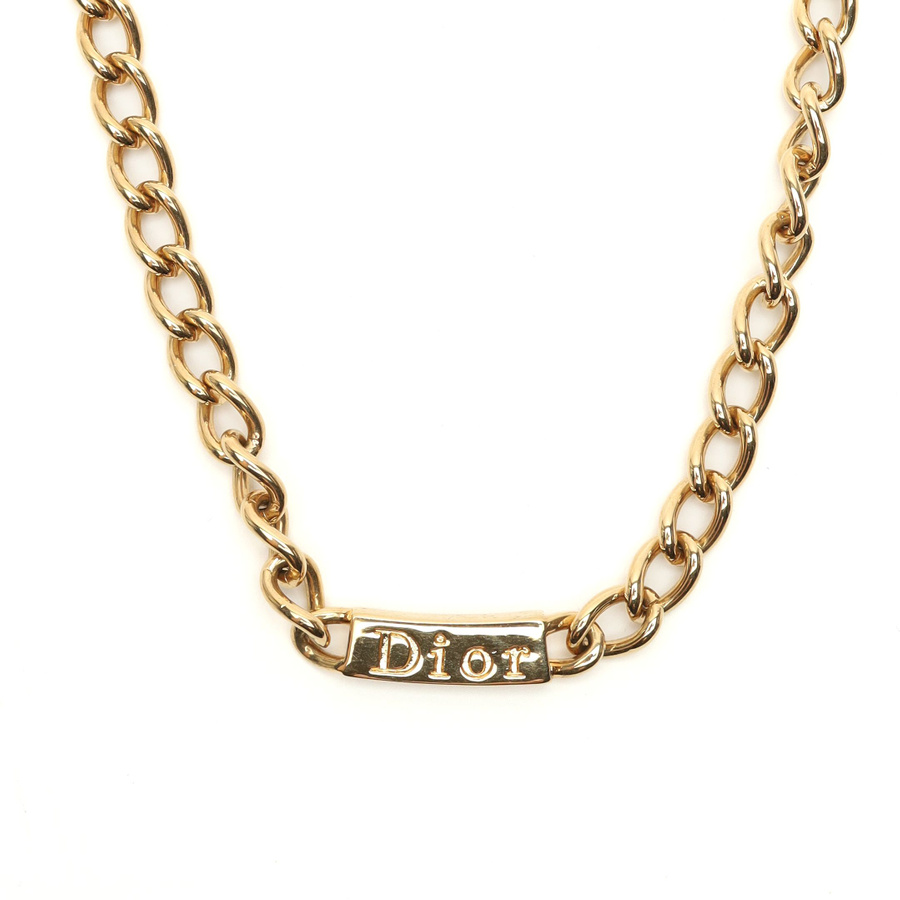 q*q様 遺品生前整理Christian Dior喜平風ゴールドツイストチェーン Vintage Christian Dior Chain Necklace - 852-33162