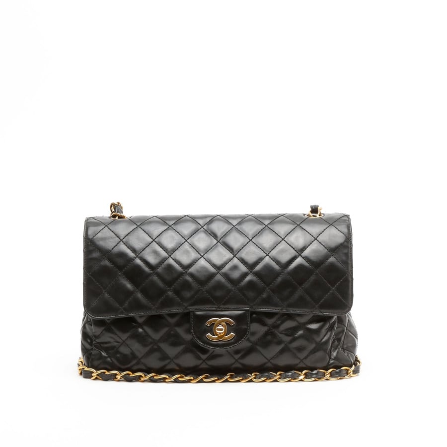 Vintage Chanel Classic Vinyl Medium Single Flap Bag - 2260001133215
