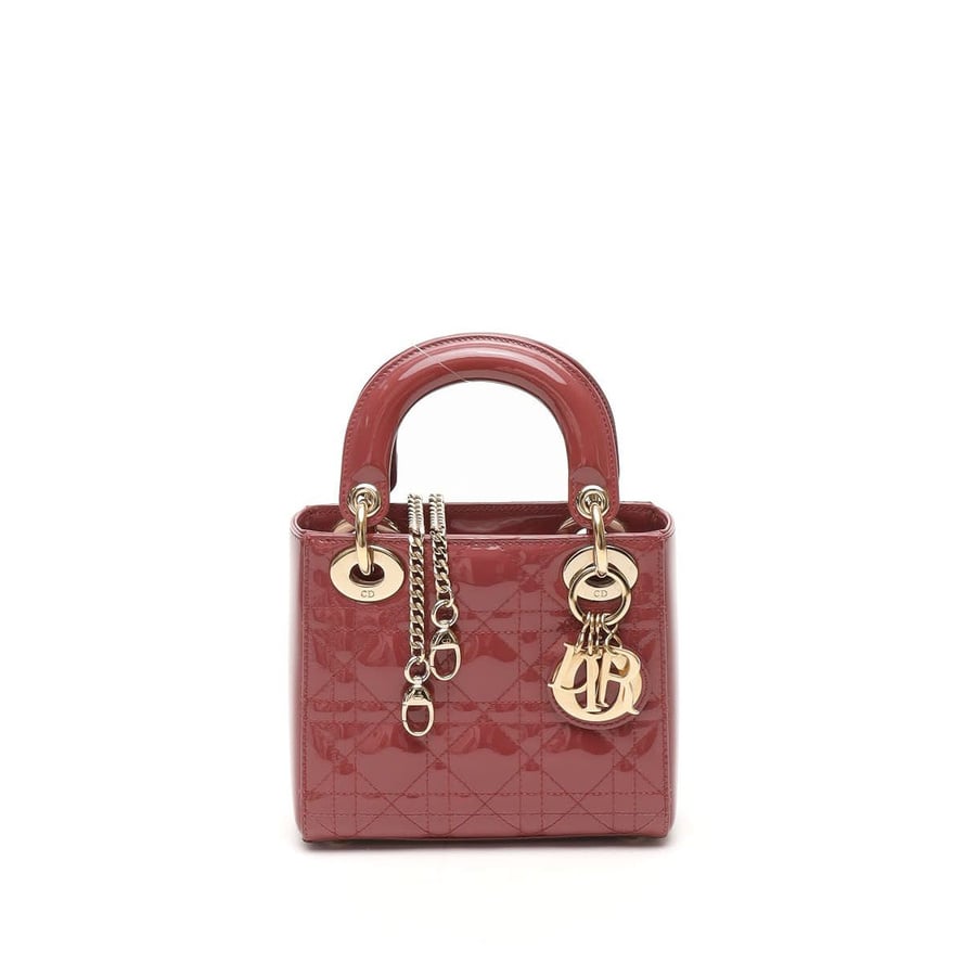 Vintage Christian Dior Mini Lady Dior Patent Leather Bag - A4314658