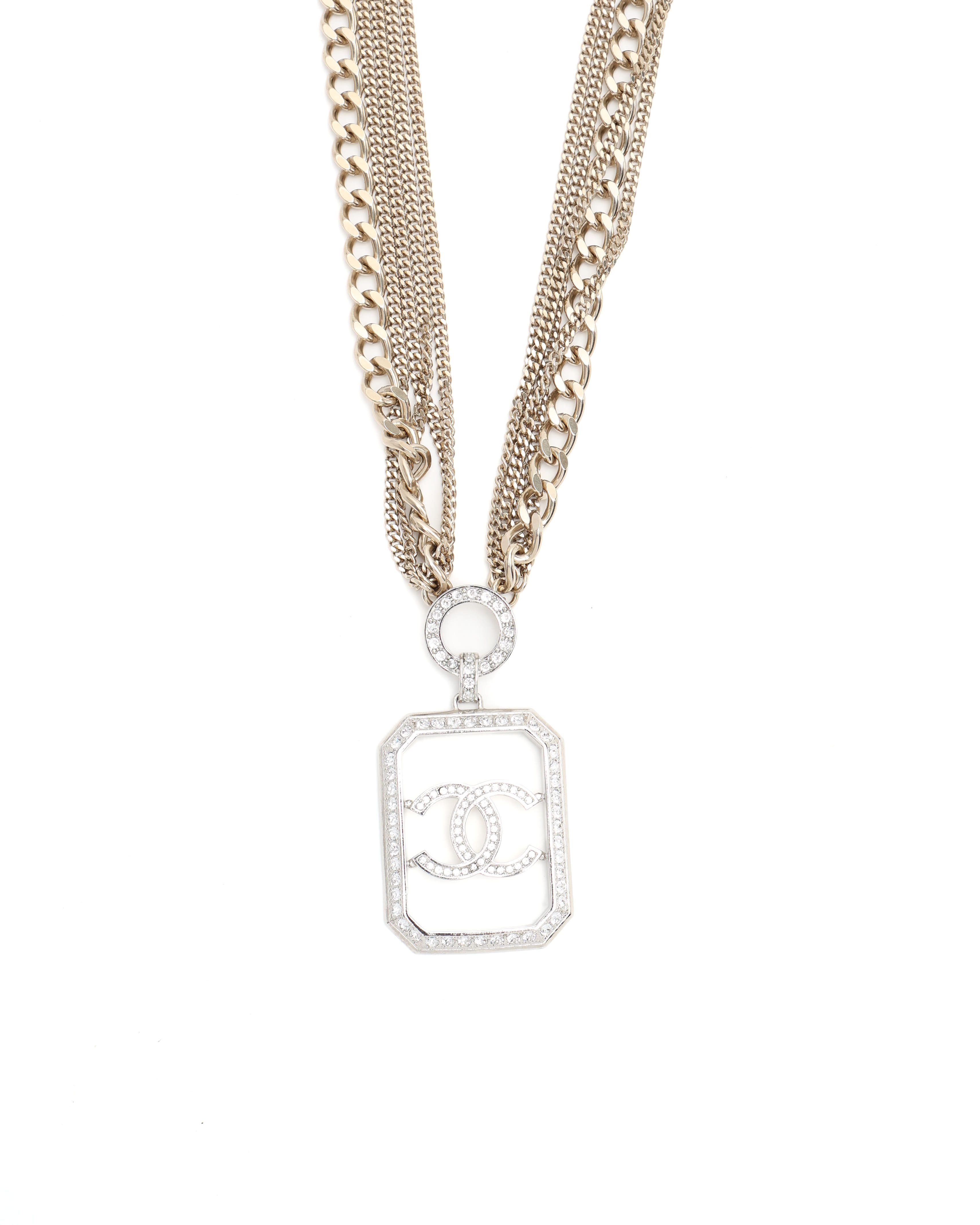 Vintage Chanel Coco Mark Multi Chain Long Necklace - 864-27206