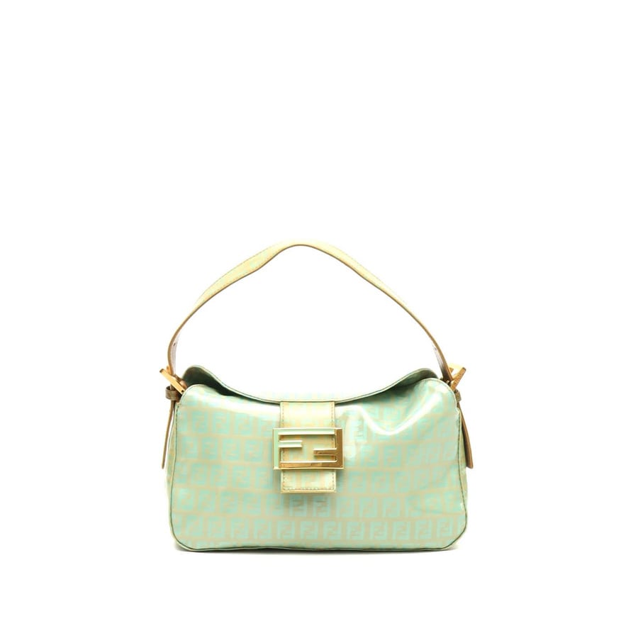 Vintage Fendi Zucchino Baguette Patent Bag - 800-17917374