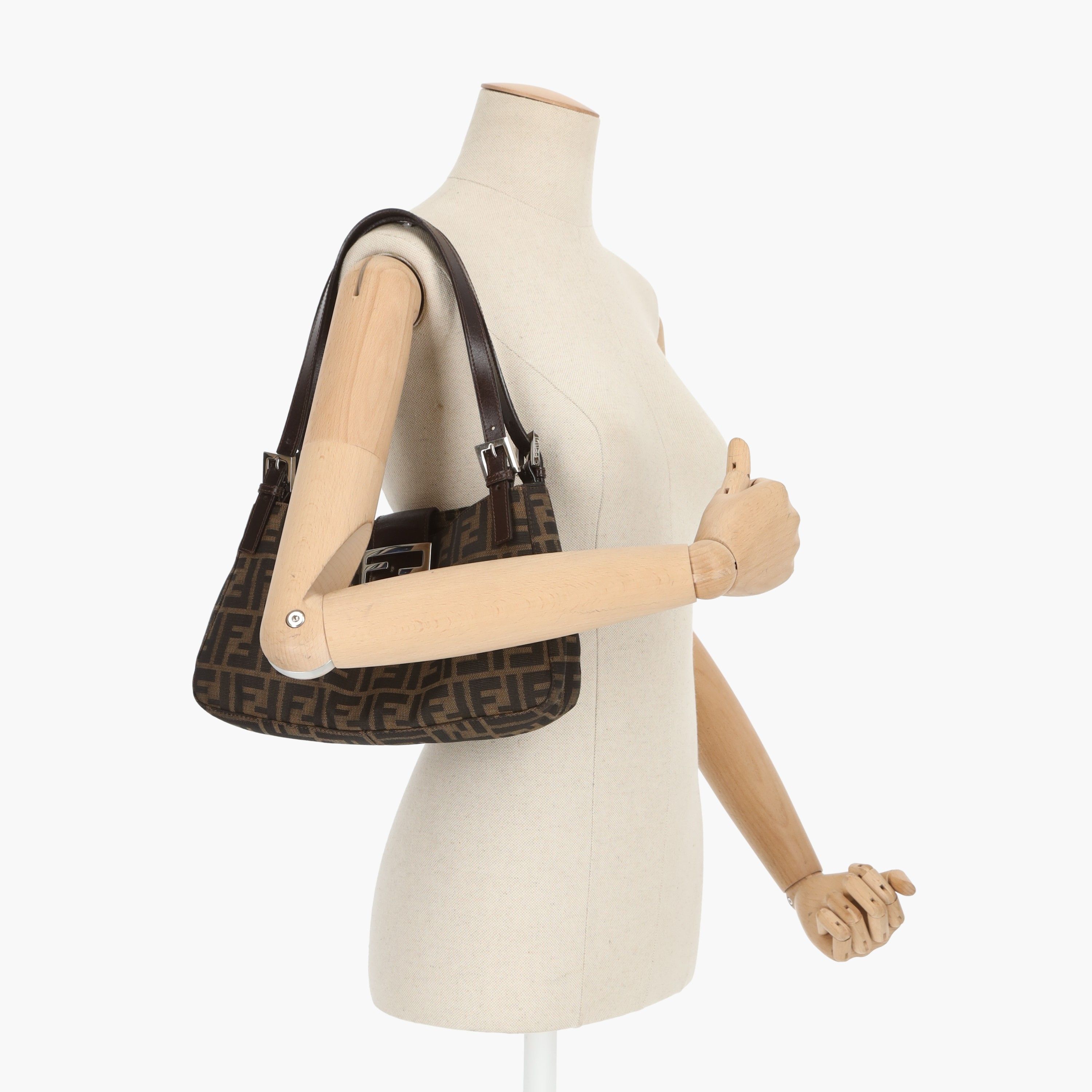 FENDI Versace fenderche First Medium Shoulder Bag FF logo Zucca Beige yellow