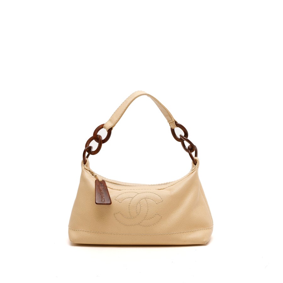 Vintage Chanel CC Caviar Tortoise Hobo Bag - 2260004942920