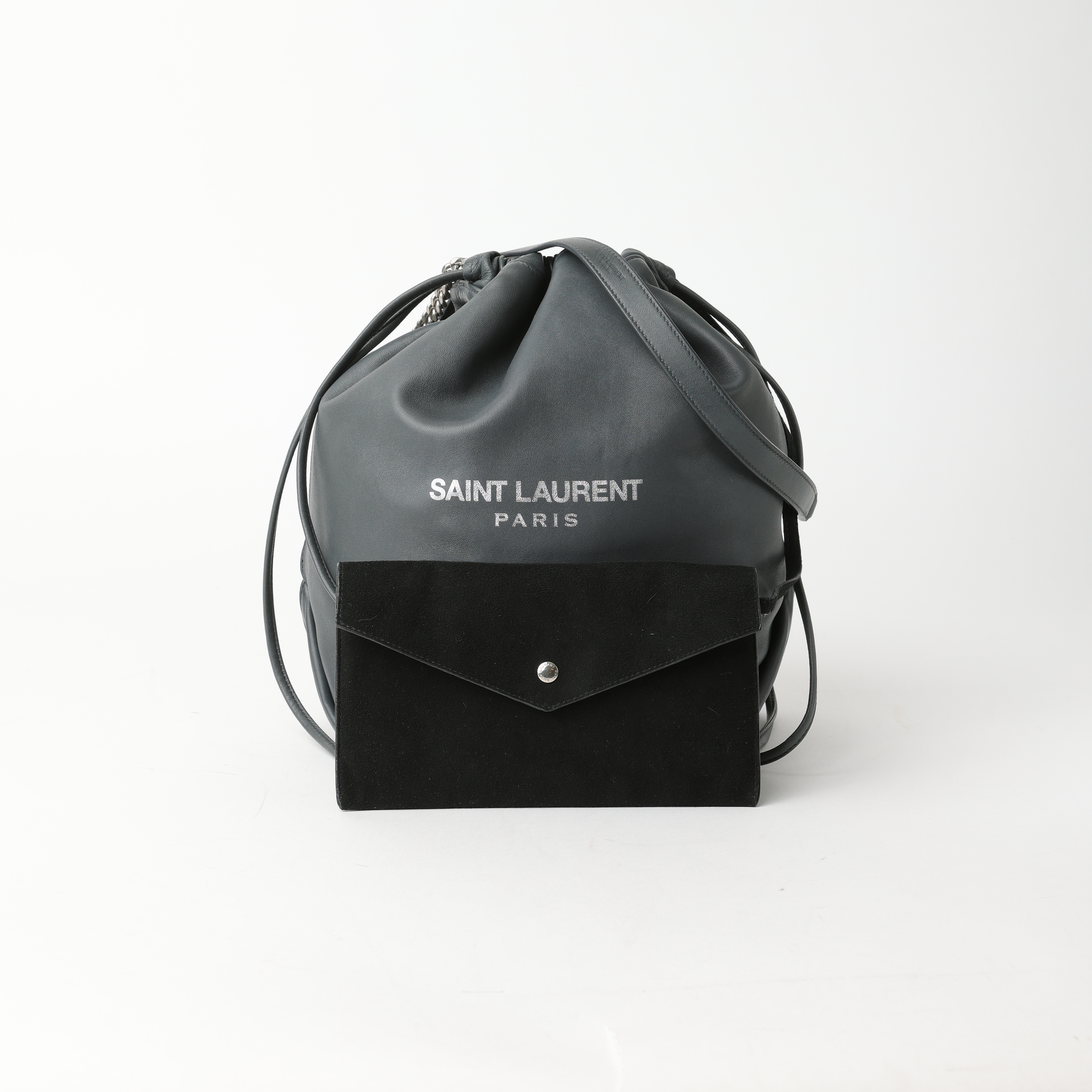 ysl teddy drawstring bag