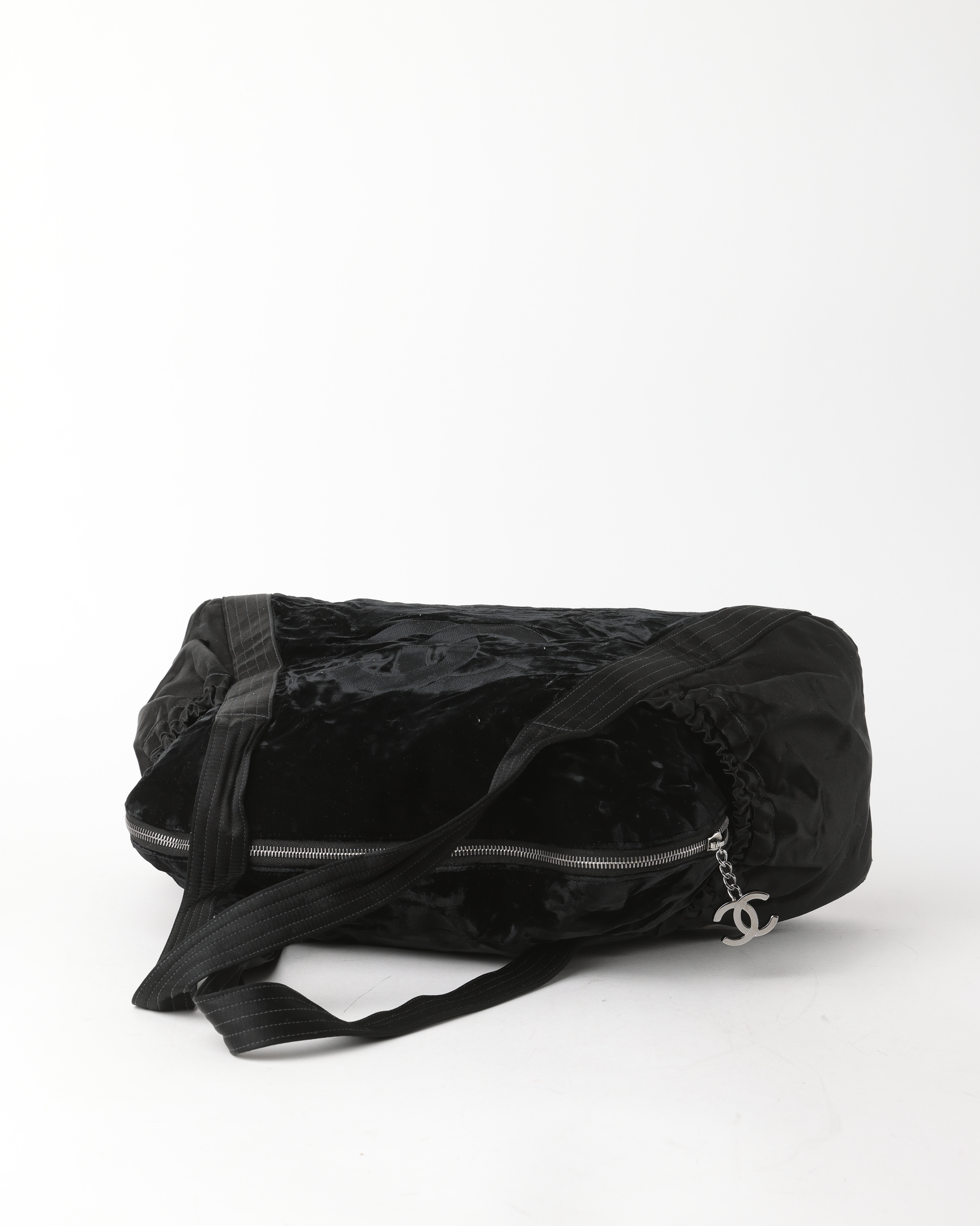 Pre-owned Chanel Cc Coco Velvet Weekend Bag