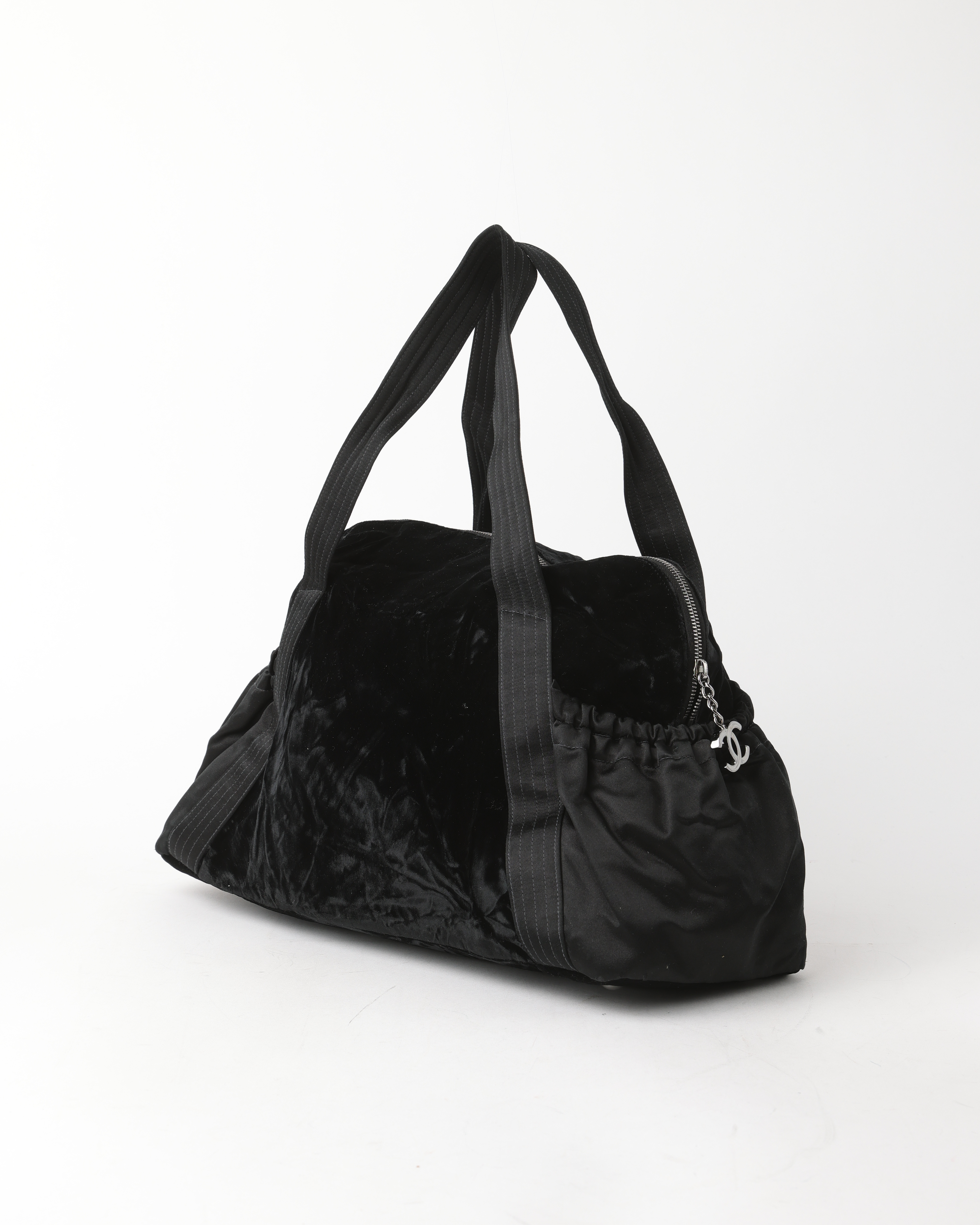 Pre-owned Chanel Cc Coco Velvet Weekend Bag