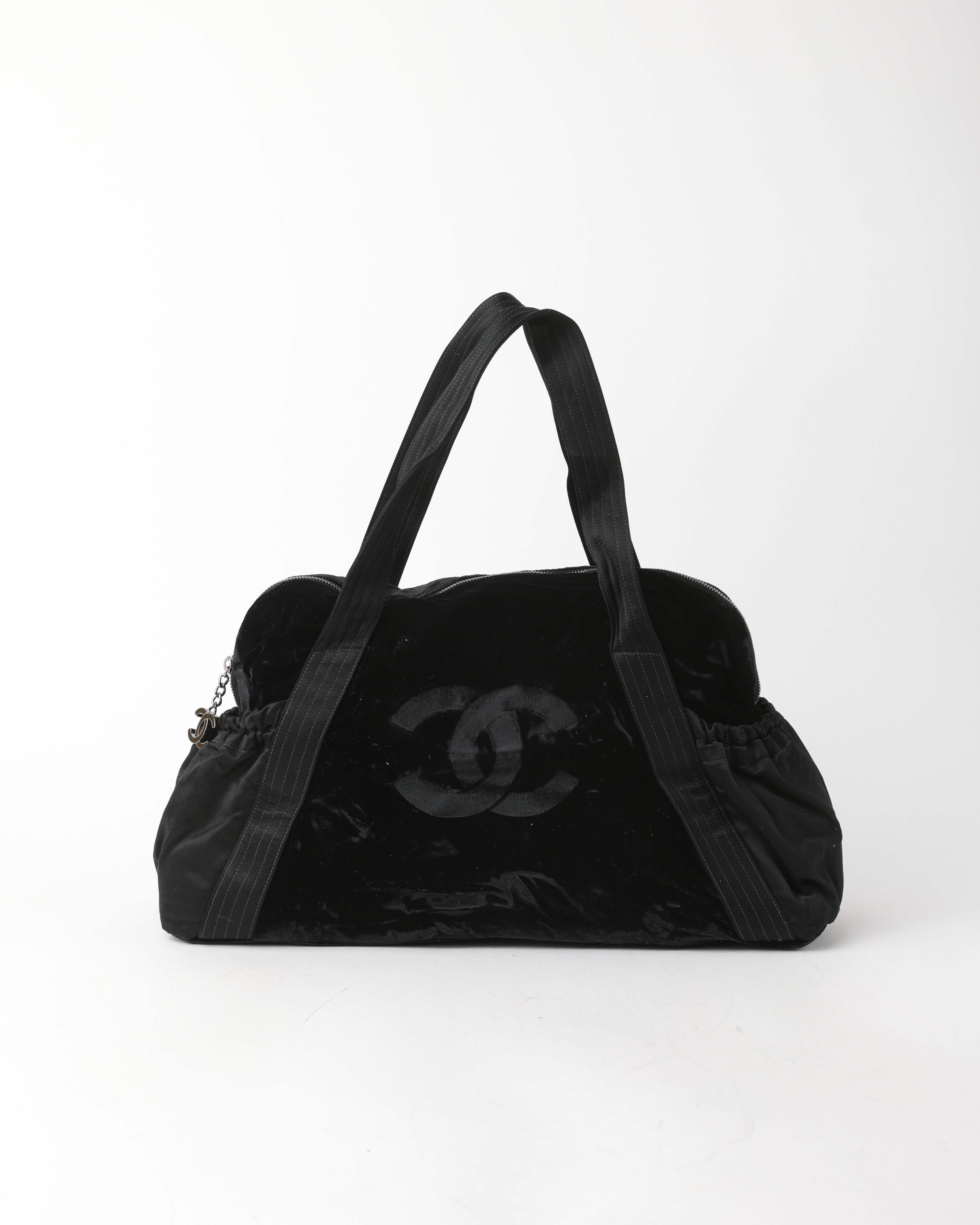 Pre-owned Chanel Cc Coco Velvet Weekend Bag