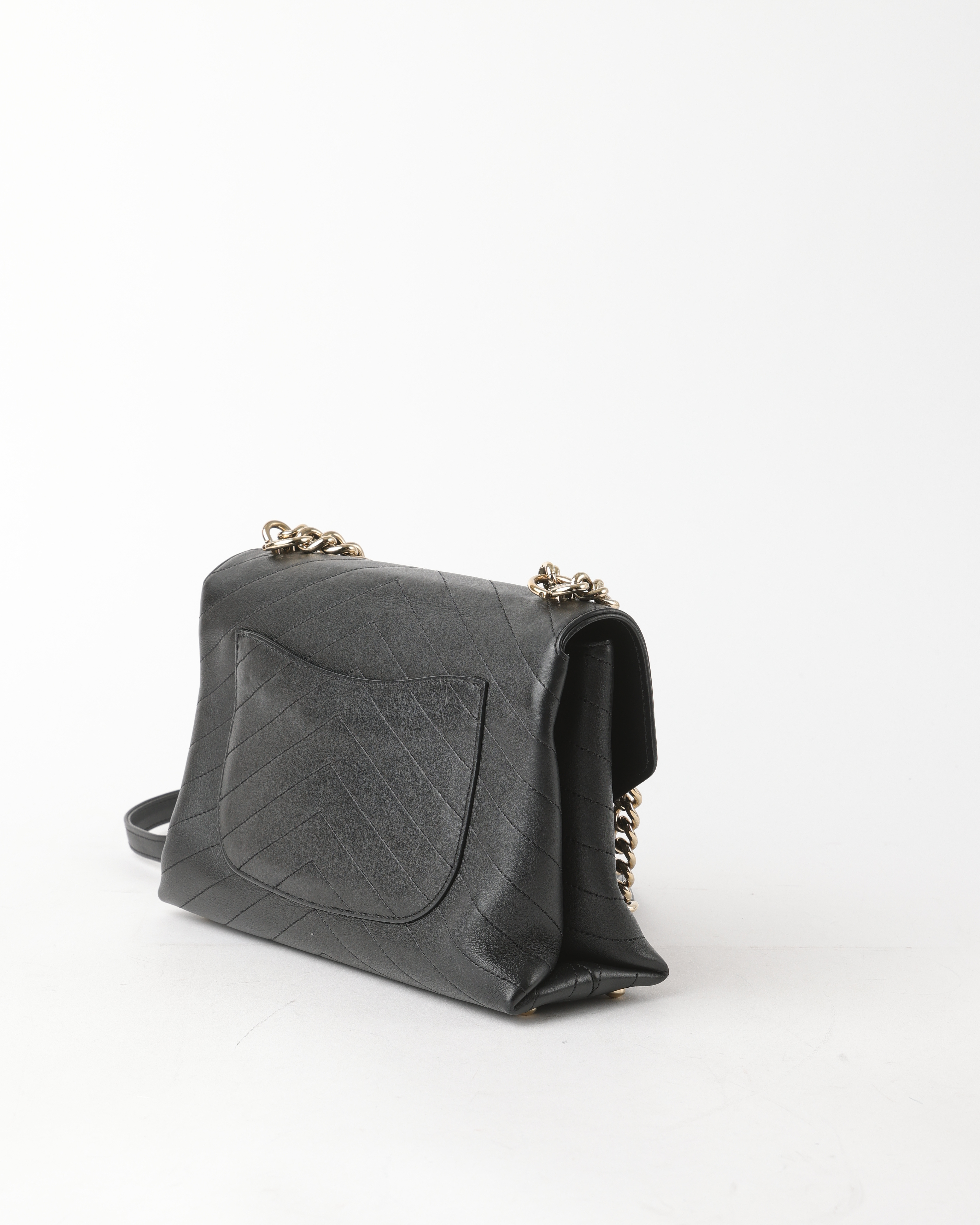 Pre-owned Chanel Chevron Single Flap Bag