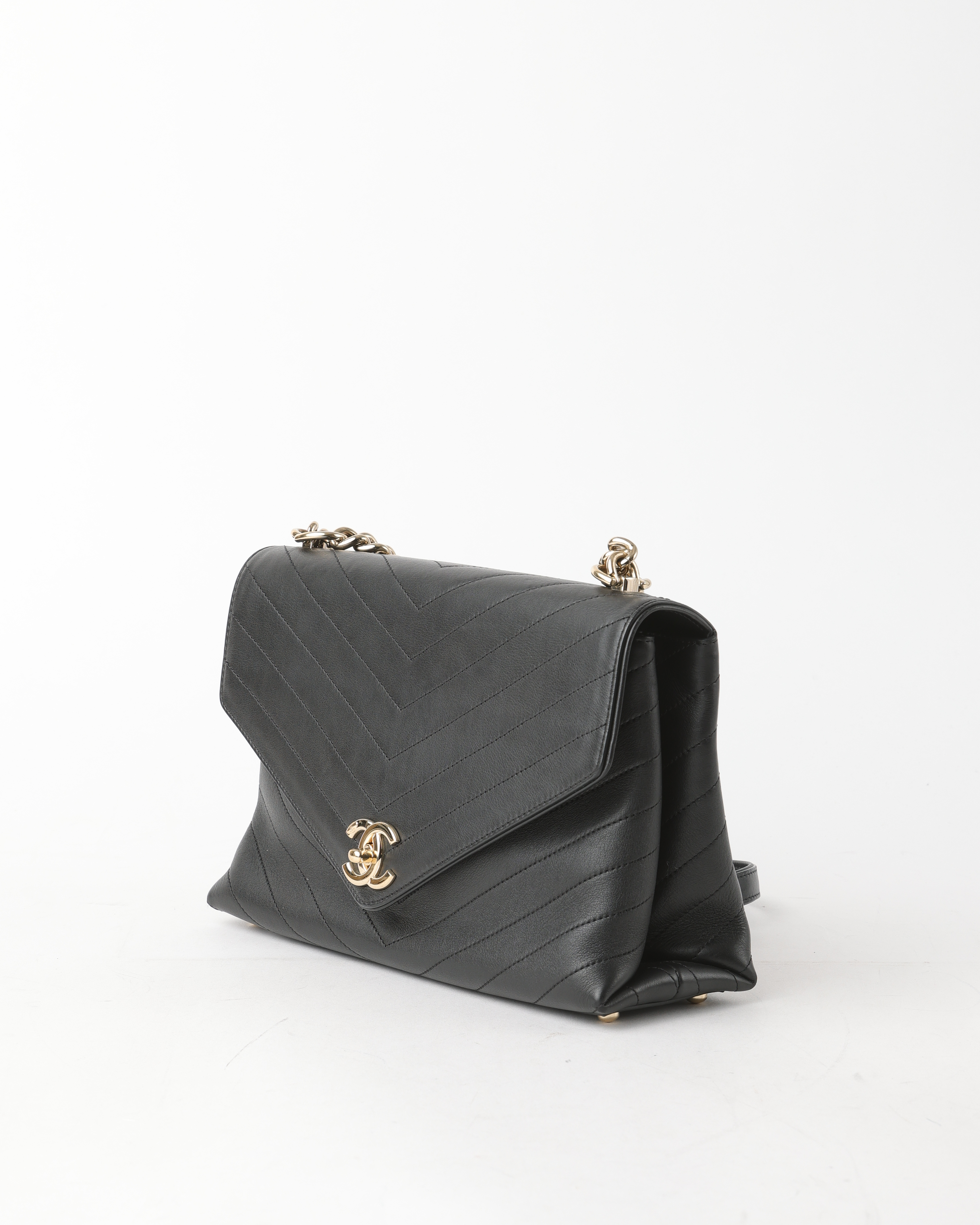 Pre-owned Chanel Chevron Single Flap Bag