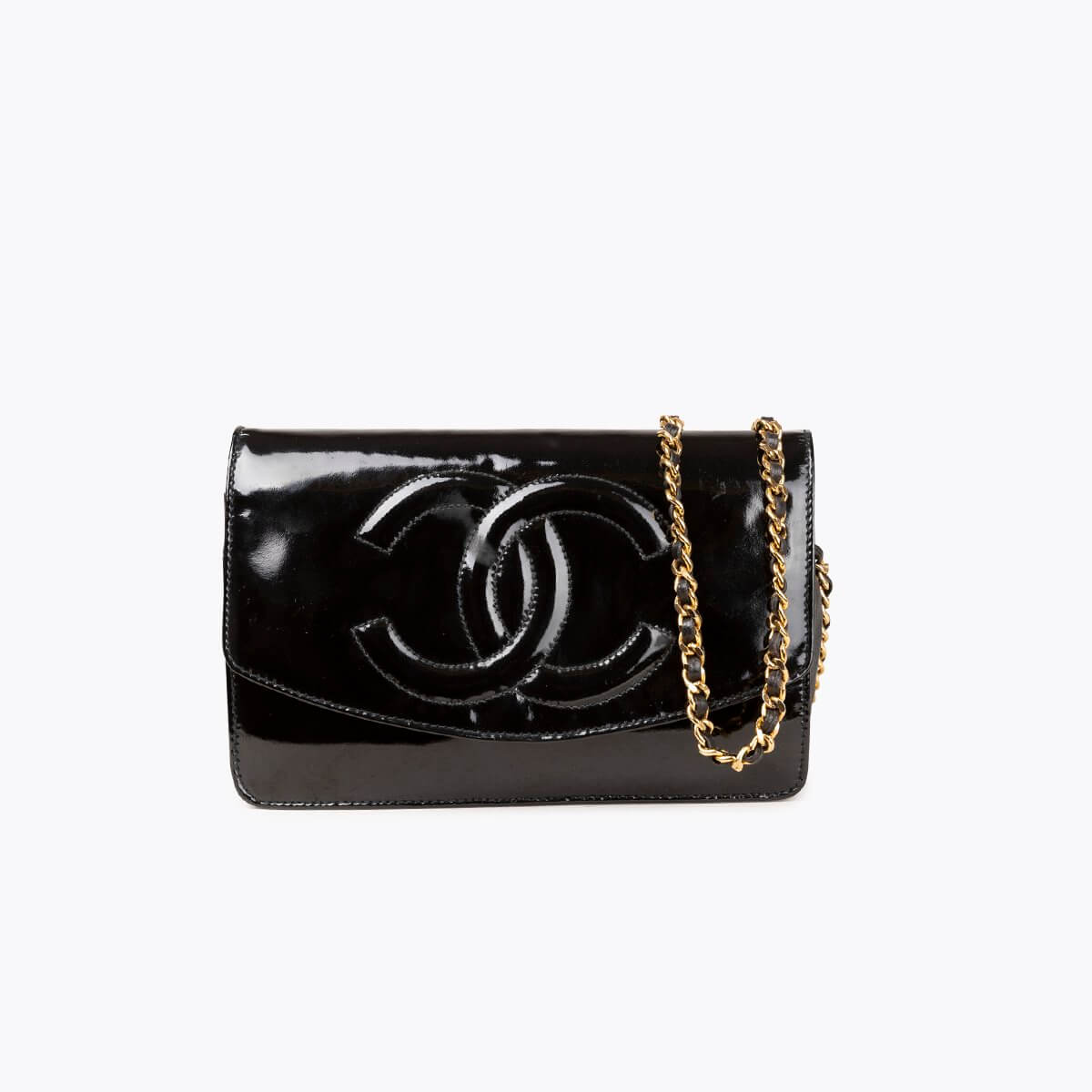 CHANEL Patent Wallet On Chain