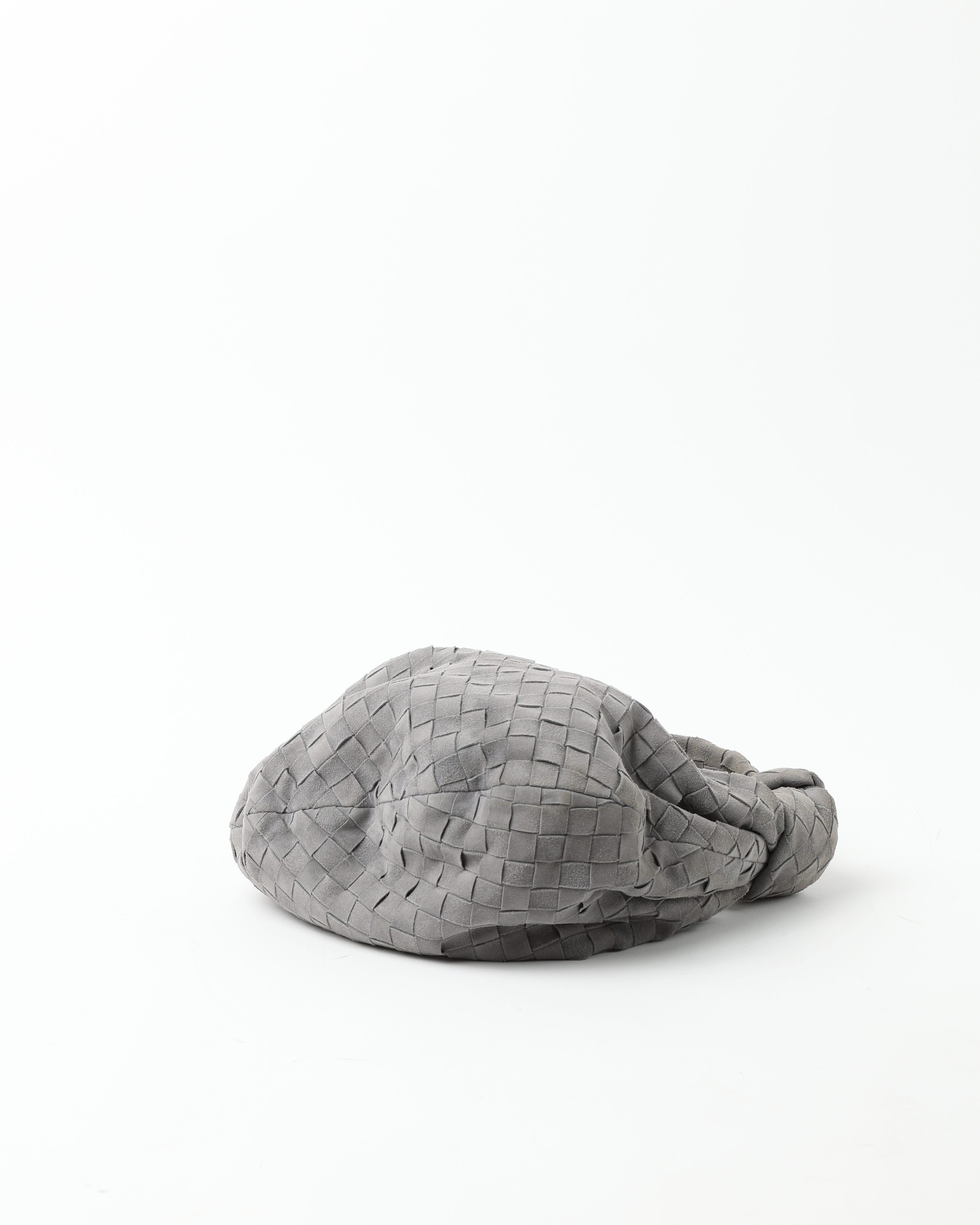 Bottega Veneta Intrecciato Suede Jodie Teen Bag In Gray