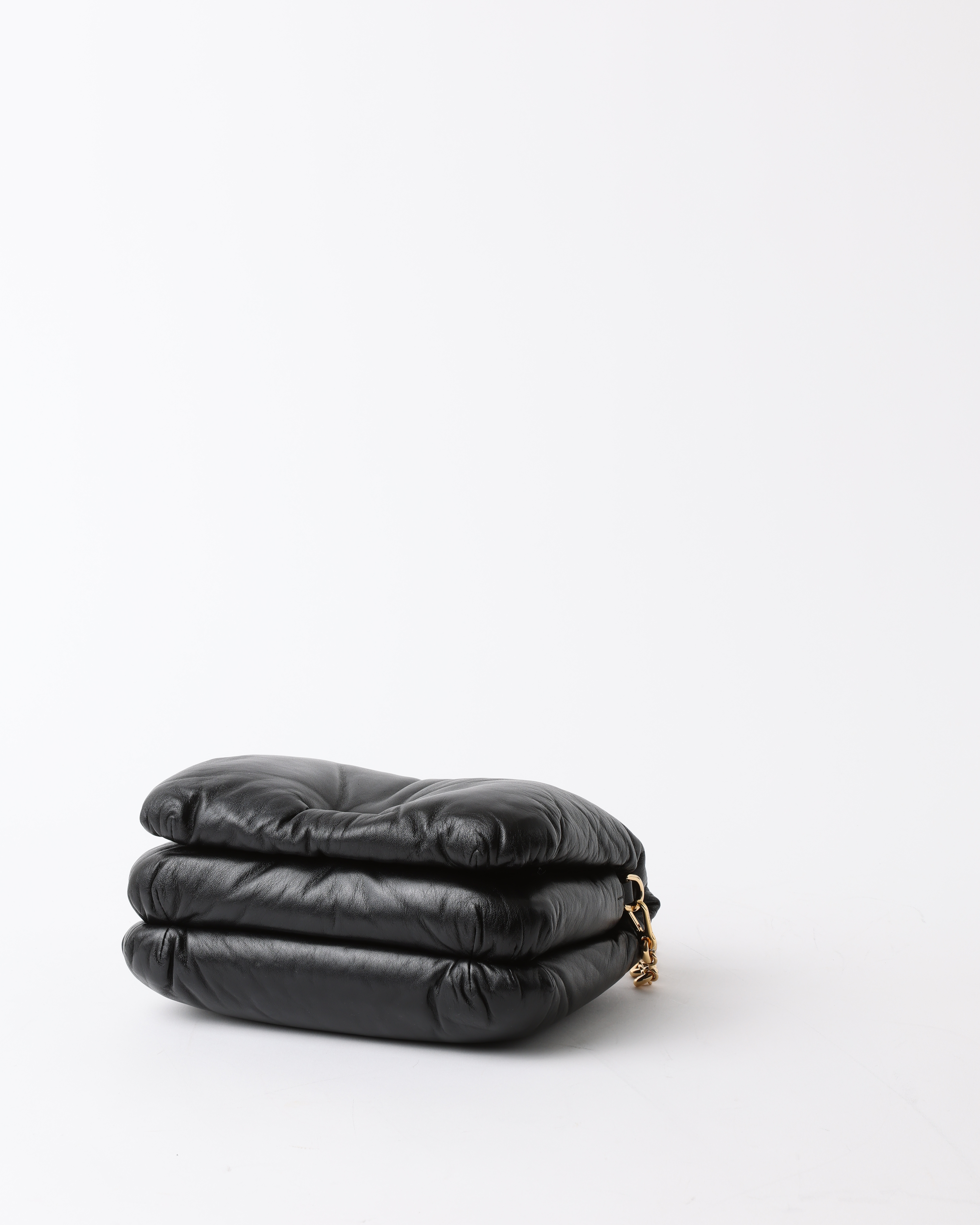 Loewe Goya Puffer Quilted Shoulder Bag In Black