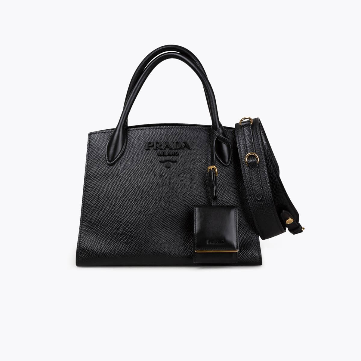 PRADA Monochrome Small Saffiano Bag